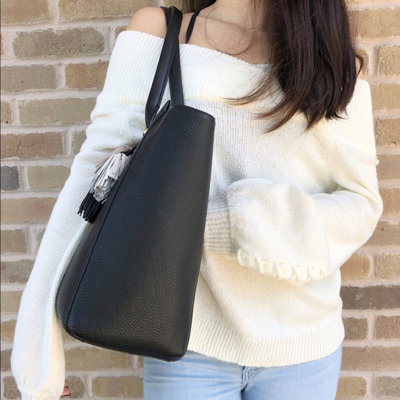 Kate spade Palmer malika large tote black tassel - Picture 3 of 8